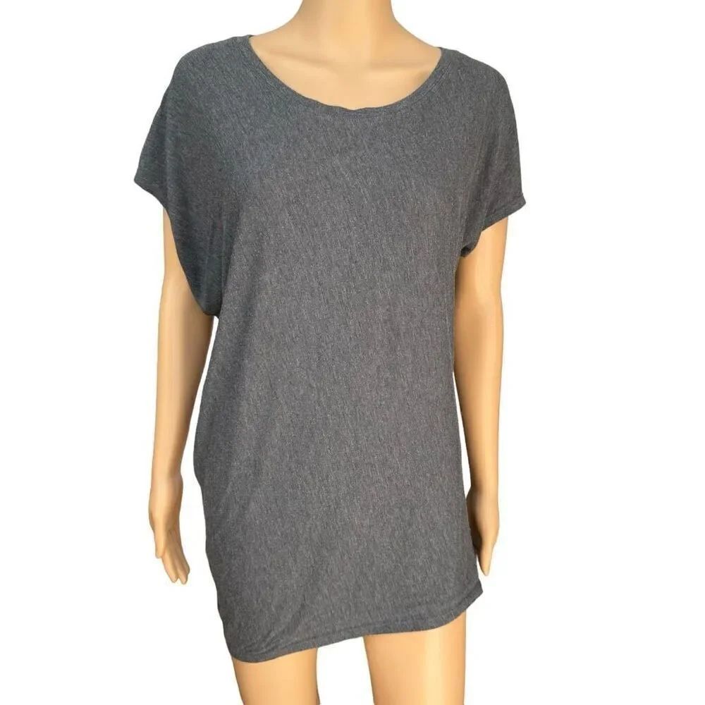 Athleta Asymmetrical T-shirt tunic in gray size S